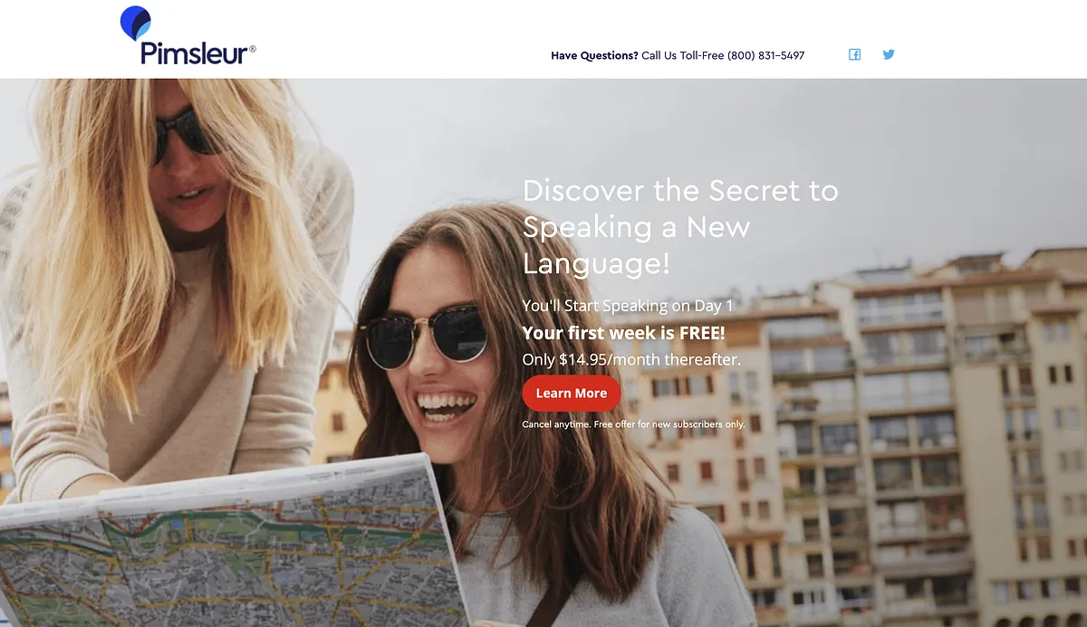 Pimsleur language learning app interface screenshot