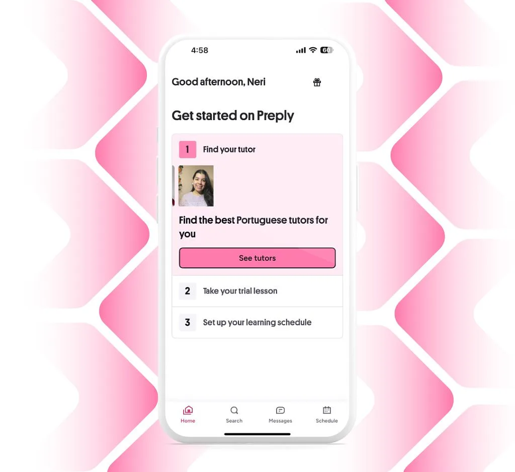 Preply mobile app is available on iOS and Android devices