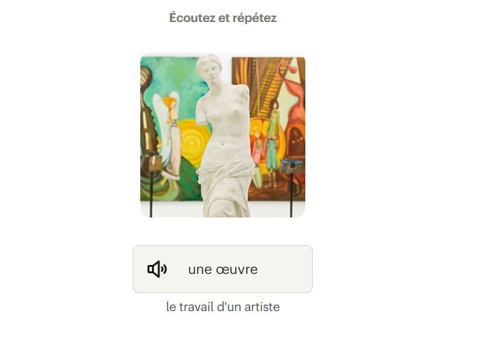 Babbel Screengrab Vocabulary Word With Image