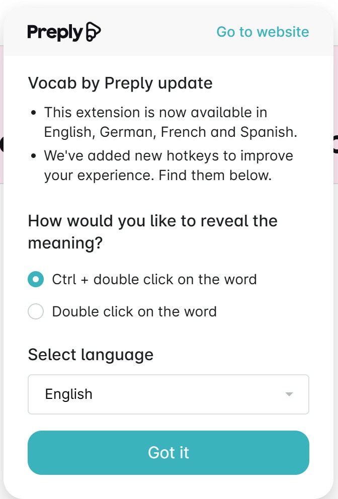 Preply Extension Screenshot