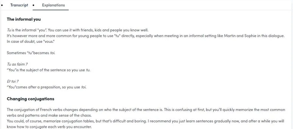Copycat Cafe offers helpful cultural insights and grammar explanations.