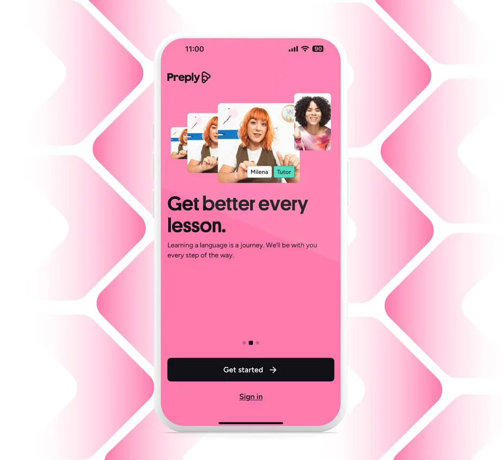 Preply's mobile app on iOS